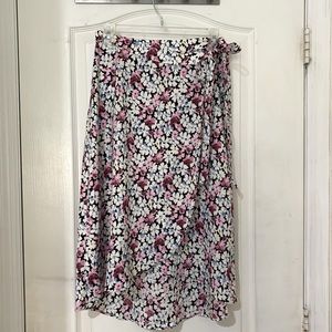 Loft Floral Midi Skirt